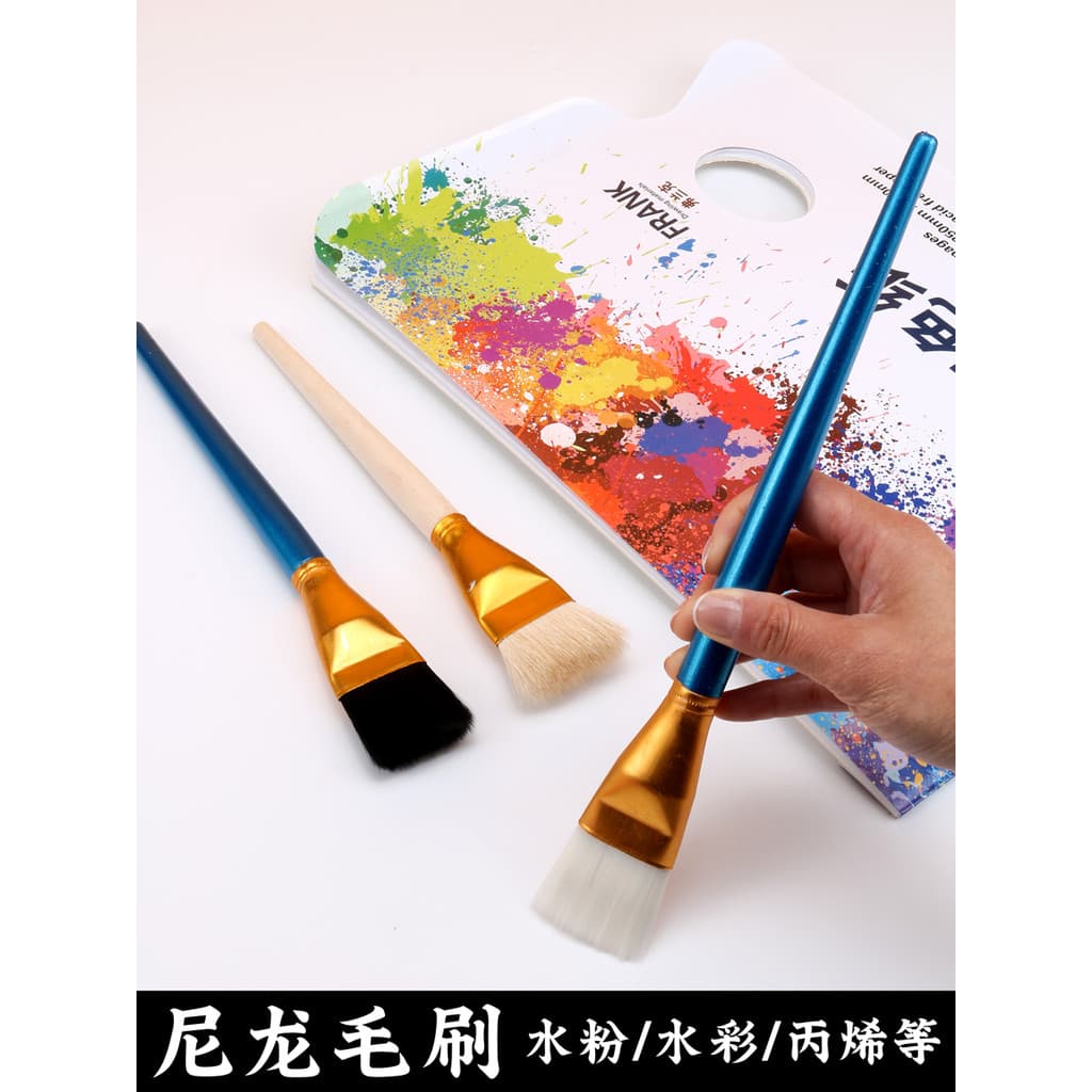 Caneta grande e larga Pincel para pintura a óleo Pincel grande Pincel de lã de Nylon Pincel aquarela Guache Pintura faci
