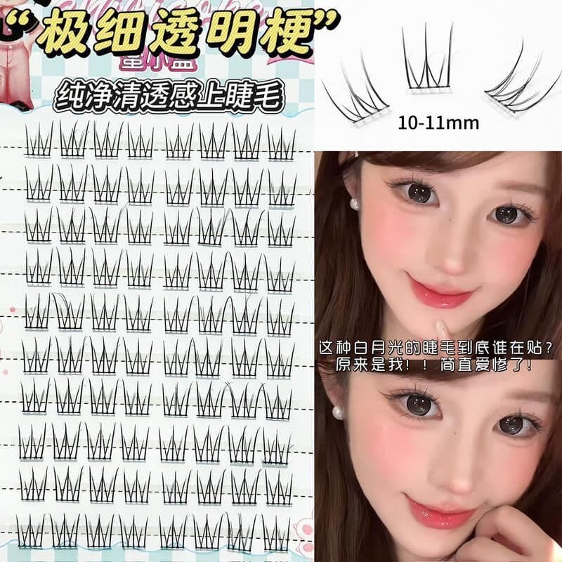 Cílios postiços ídolo feminino coreano!Mel pequena caixa pura transparente translúcida cílios postiços máquina cuidadosa