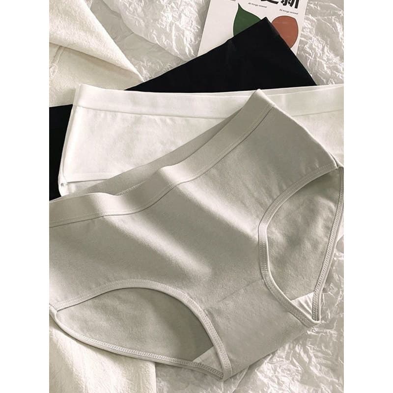5 pacote de roupa interior de algodão puro senhoras cintura média 100 virilha algodão antibacteriano meninas 18 anos de