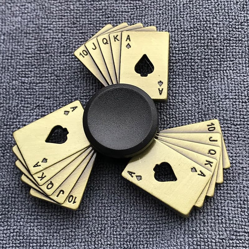 Bronze Dedo De Poker Spinner Thor Martelo Liga De Metal Mão Tri Anel Spinner Hobbies Para Adultos Brinquedos