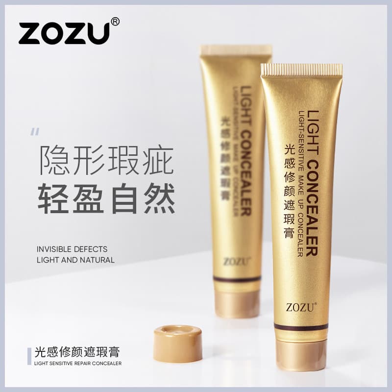 2 peças!ZOZU tubo dourado corretivo hidratante hidratante Natural Nude maquiagem corretivo maquiagem Primer base líquida