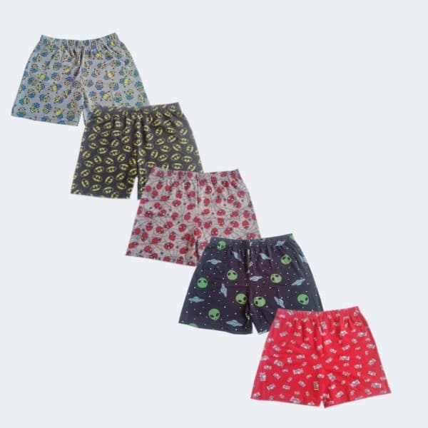 KIT 4 SAMBA CANÇÃO INFANTIL PIJAMA ESTAMPADO MASCULINO SHORT DE DORMIR