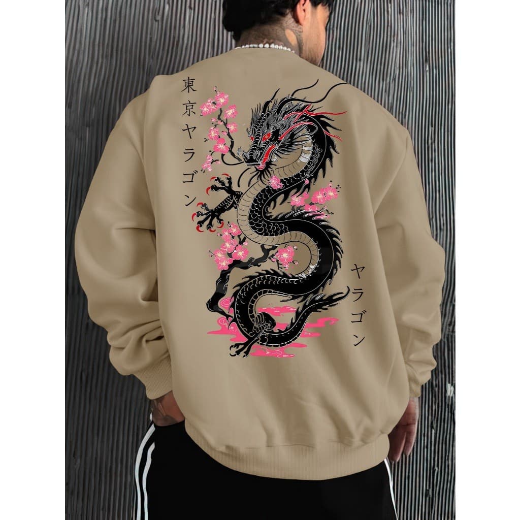 Moletom Masculino Sem Capuz Blusa de Frio Gola Careca Adulto Liso japones