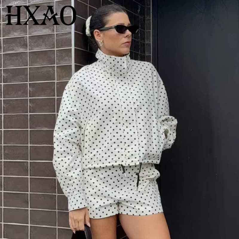 HXAO Jaquetas Oversized com Poás, Jaqueta Bomber Feminina, Tops de Manga Longa, Tamanhos Grandes, Casacos Aviador com Zí