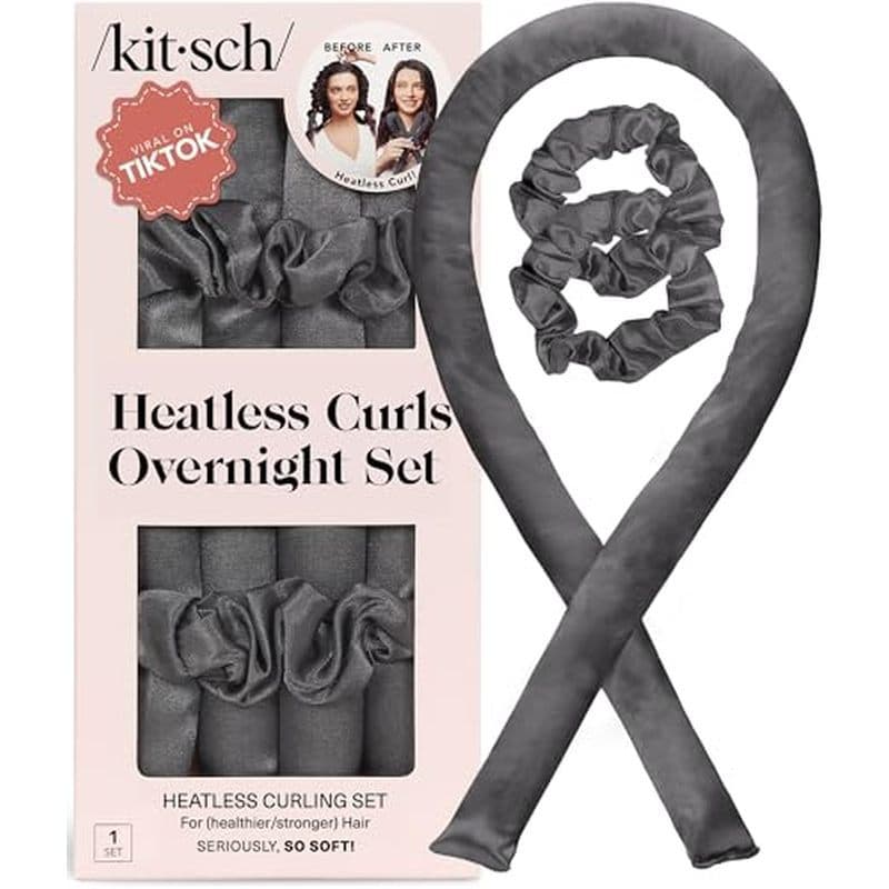 Conjunto De Modeladores Sem Calor De Cetim Kitsch – Cachos Durante A Noite Com Modelador De Cabelo De 34 " & amp ; 2 Elá