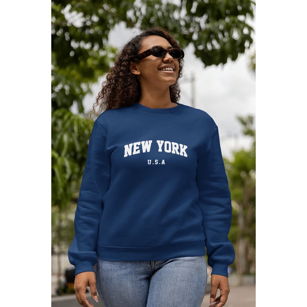 moletom ney york careca gola redonca unissex flanelado cofortavel e estiloso
