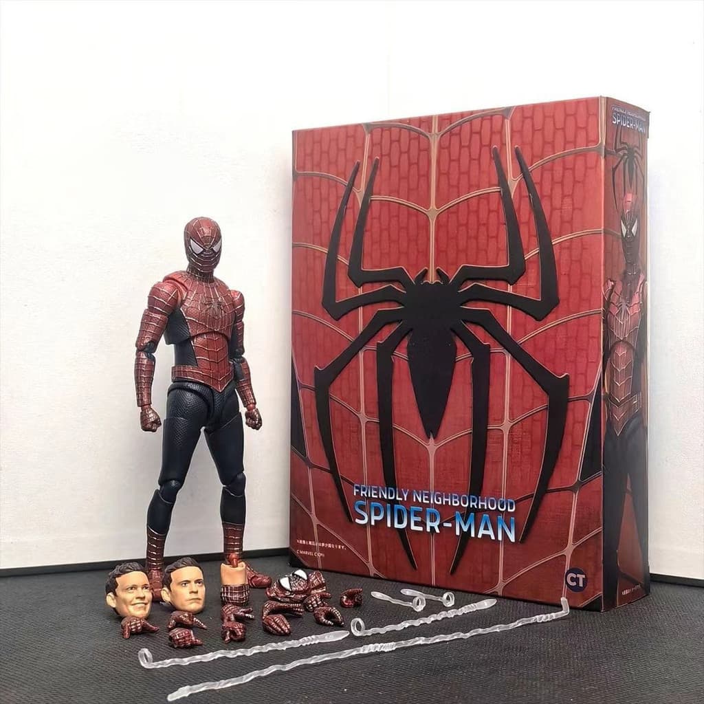 Figura de Ação do Homem-Aranha Peter Panaldus de 14cm da Ct Toys, Figura de Ação de Tobey Maguire, Modelo Colecionável,