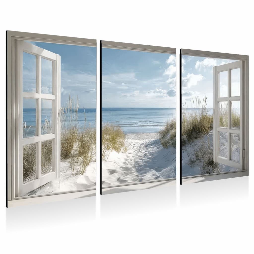 Quadros Vista do Mar , Design de Janela, Decoração  Sala de Estar  Quarto, Impressões de Arte Moderna, Decoração de Casa
