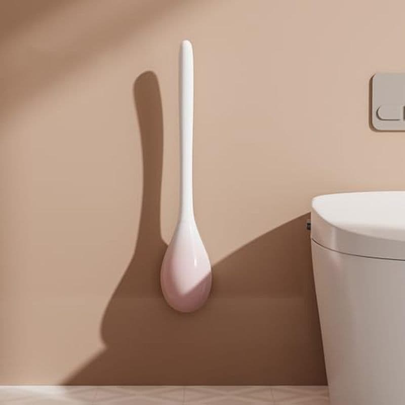 Conjunto De Escova E Suporte Para Vaso Sanitário De Silicone Montado Na Parede | Decoração Elegante De Banheiro Com Prot