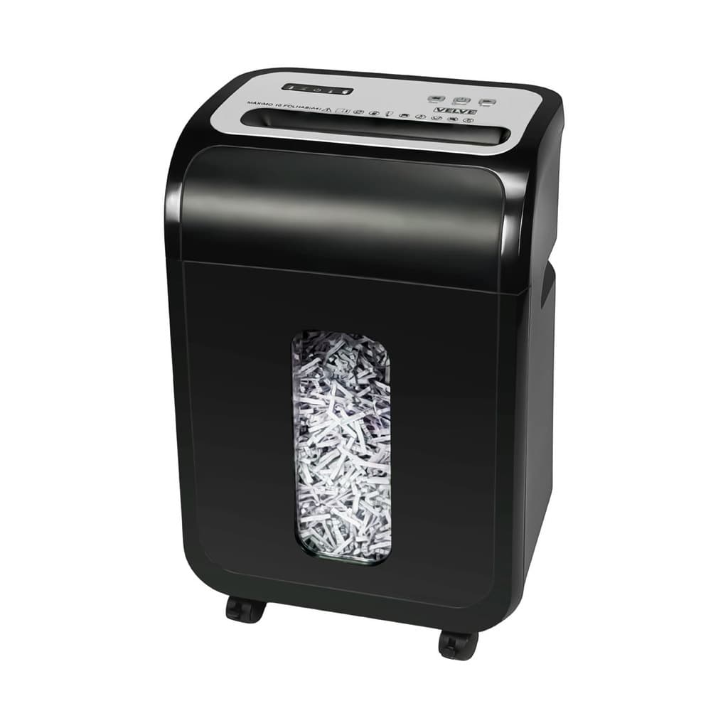 Fragmentadora 16 Folhas Papel Cartão 20L Com Rodinha Trituradora Picotadora VELVE FR4