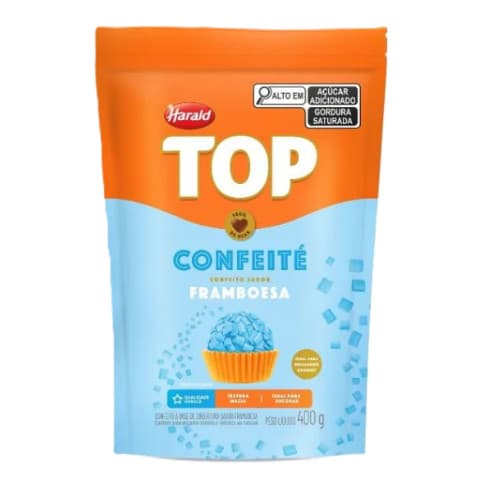 GRANULADO TOP CONFEITE SABOR FRAMBOESA 400 GR HARALD