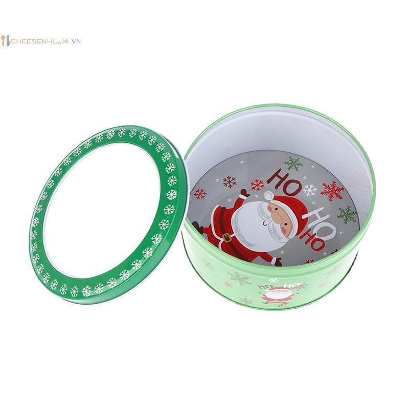 Cs Caixa De Doces De Folha De Flandres De Natal Papai Noel Lata Reutilizável Caso De Armazenamento De Chocolate Para Cas