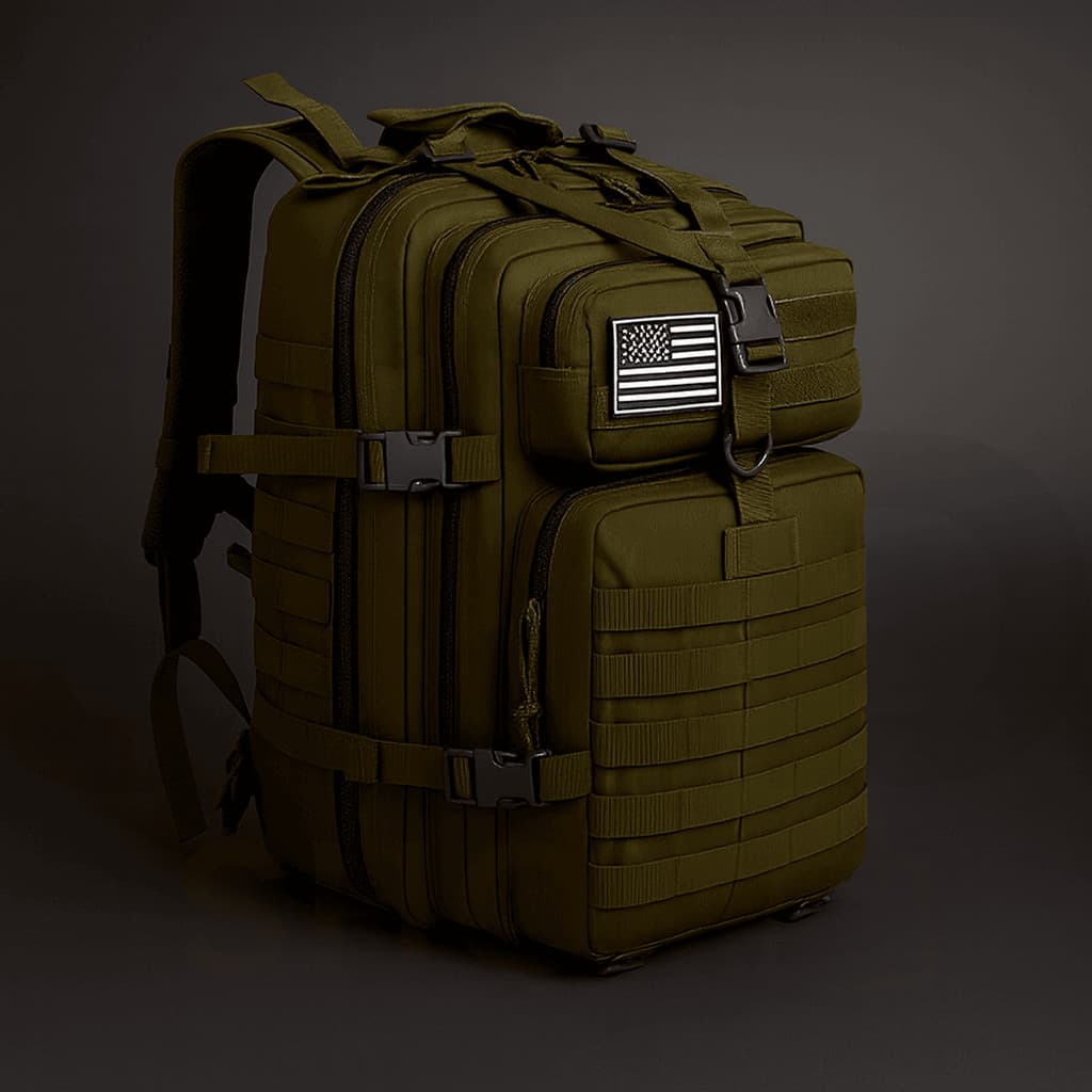 Mochila de Trilha Resistente com Compartimentos para Aventura Outdoor