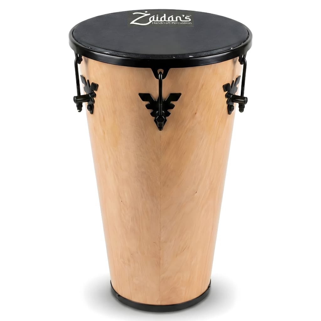 Timba 11 x 50 cm Timbre grave samba e pagode Casco cônico em madeira pele em napa ferragens em aço