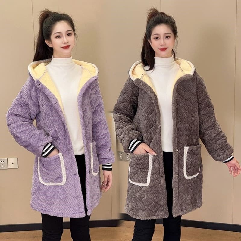 Macacão inverno forro de lã engrossado casacos de inverno 2023 novo estilo aventais feminino exterior Wear moda macacão