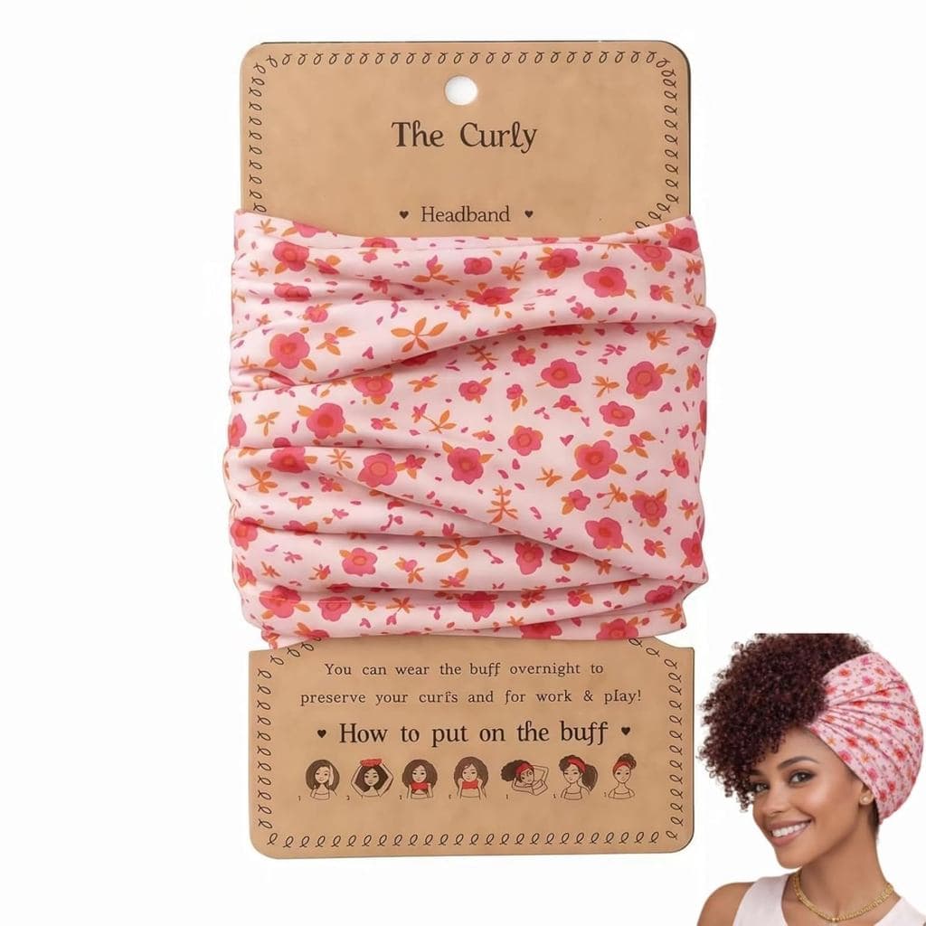 Faixa de Cabelo CurlyPineappleHeadWrap - Macia e Respirável para Uso Noturno, Anti-Frizz, Faixa de Cabelo Larga e Elásti