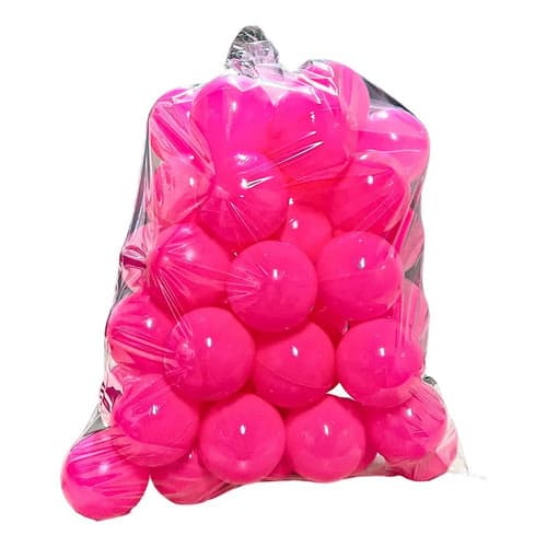 Kit 100 Bolinhas Para Piscina Coloridas Cor Única Rosa