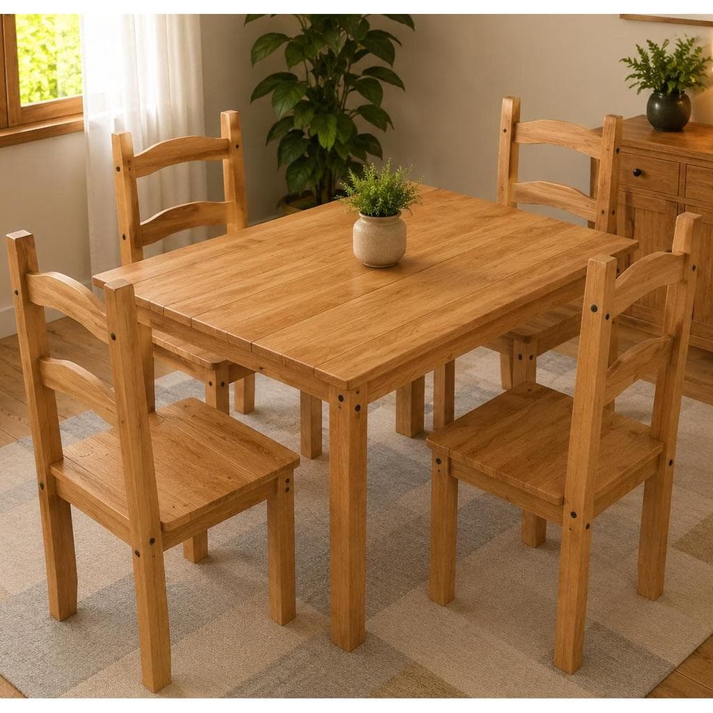 Mesa De Jantar 4 Cadeiras Madeira Maciça Provenza Amoudi Móveis