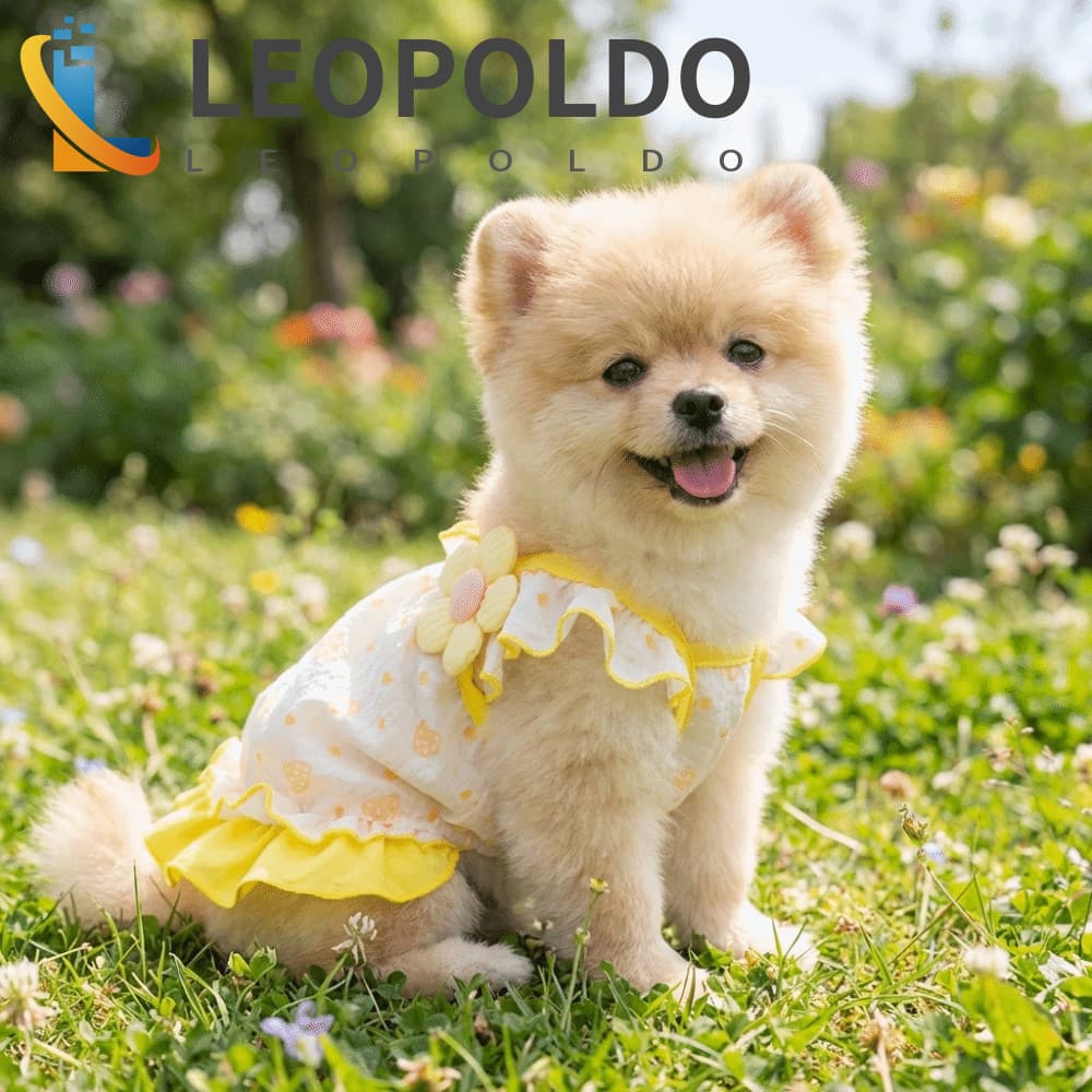 Vestido De Verão Para Cachorro LEOPOLDO , Princesa Floral 3D Respirável , Saia Confortável Animais De Estimação