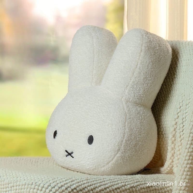 Miffy Rabbit Pillow Doll Cute Plush Toy Free Homens Mulheres Cama Segurar Sofá Almofada Adormecida