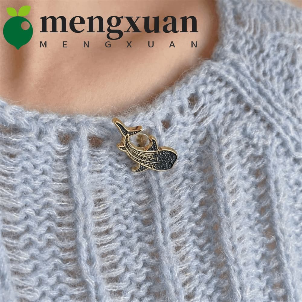 MENGXUAN1 2 Peças Broche De Golfinho Baleia , Decoração De Roupas De Animais Emblema Vintage