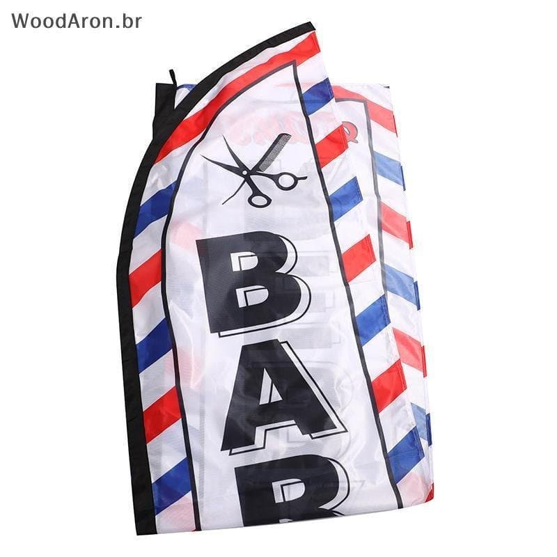 WoodAron Barber Shop Pena Bandeira Único Lado Barbeiro Banner Manga Bandeiras Decorativas Tamanho Grande br