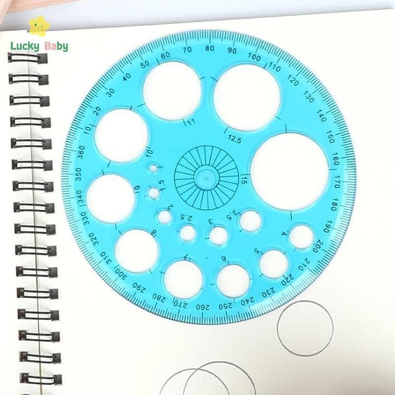 [Luckybaby-t] 1/2/3 Unidades Círculos Desenho Forma Geométrica Estênceis Ferramentas Modelo Geométrico Régua De Medição