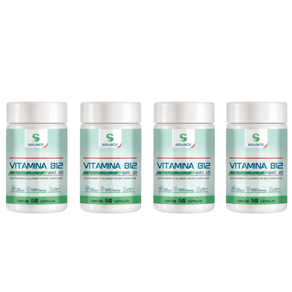 Vitamina B12 Metilcobalamina 414% VD 4 Potes 240 capsulas