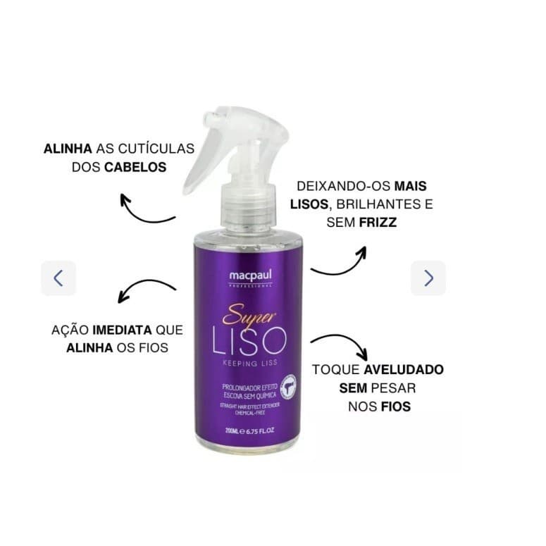 Super Liso Prolongador Efeito Escova 200ml - MacPaul Professional