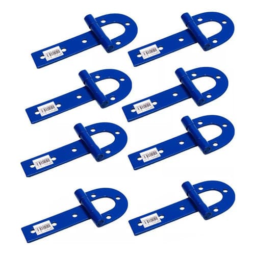 8 Dobradiça Porteira Portão 170mm No 1 Aço Carbono Ferradura