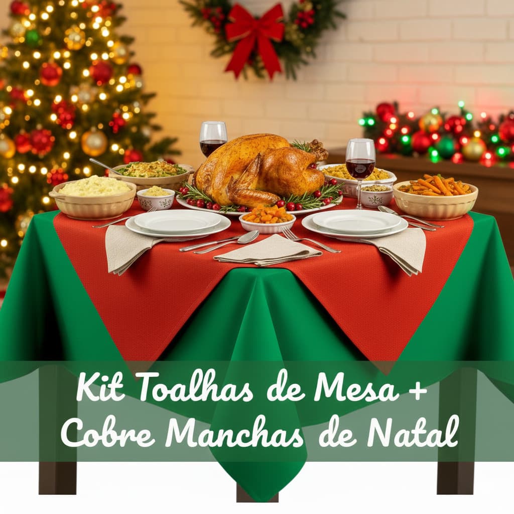 KIT 5 TOALHAS DE MESA TNT 1x1M + 5 COBRE MANCHAS 70x70 Cm PARA FESTAS