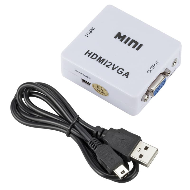 Conversor HDMI para VGA com caixa de áudio HD Cabo de Interface vga de computador HDMI2VGA