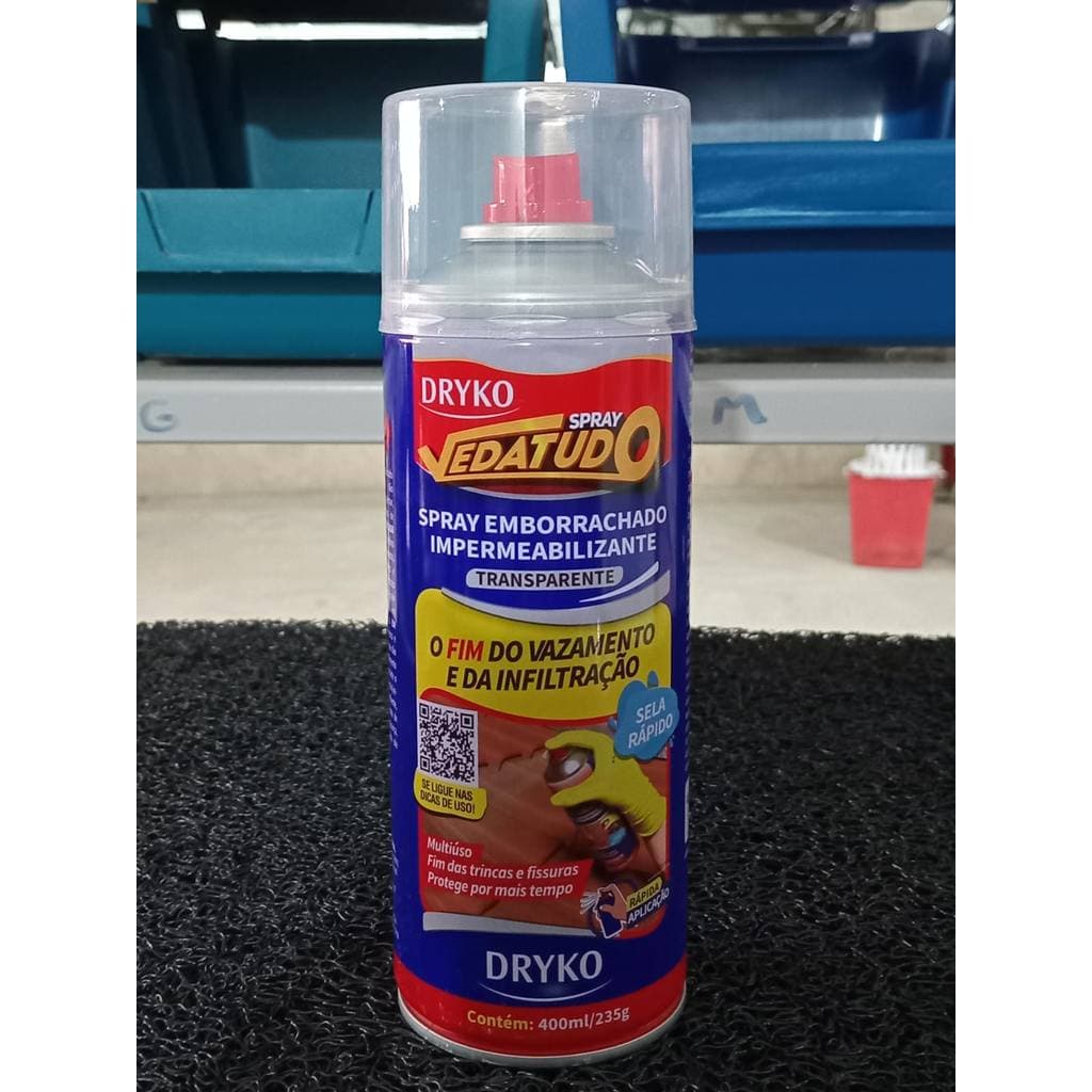 Borracha Líquida Impermeabilizante Spray Vedatudo Impermeável 400ML - DRYKO