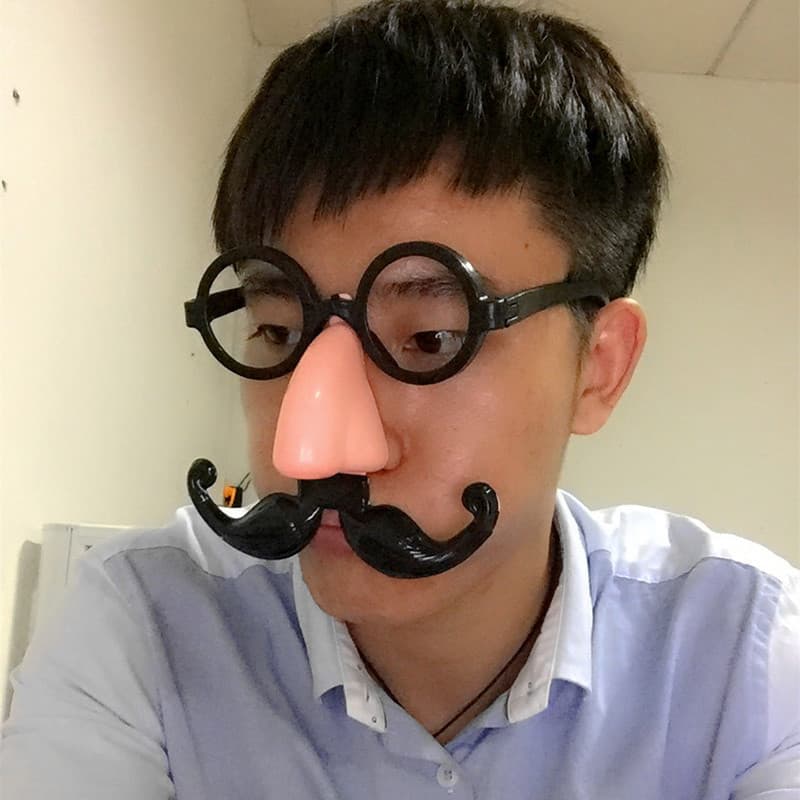 Dia da mentira engraçado pequena barba óculos Halloween complicado vestir adereços palhaço engraçado nariz barba falsa