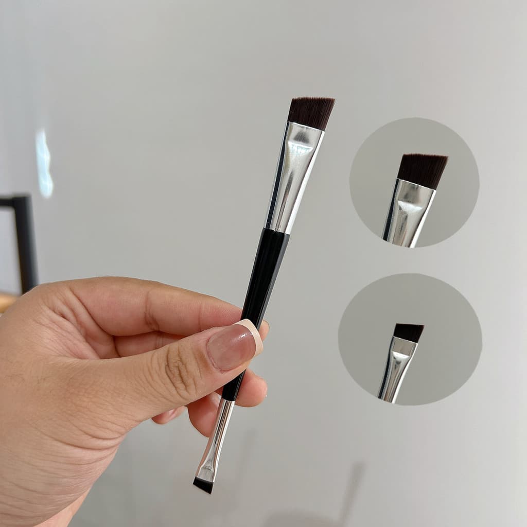 Pincel de sobrancelha Benming!Pincel de sobrancelha selvagem de duas cabeças, contorno em forma de sobrancelha, preenchi