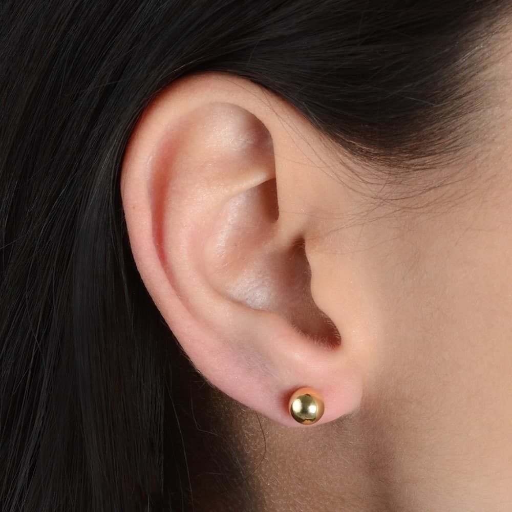 Brinco Bolinha Pequeno 0,6cm Folheado Ouro 18k | Minimalista, Antialérgico