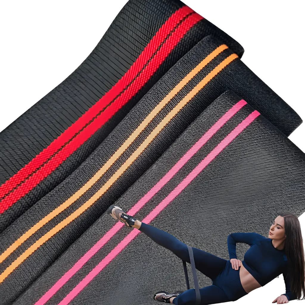 Kit Faixa Hip Band 3 Intensidades Para Exercícios Musculação