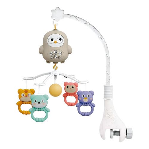 Mobile Bebe Carrinho Berço Chocalho Estimula Sensorial Som Colorido Interativo Zippy