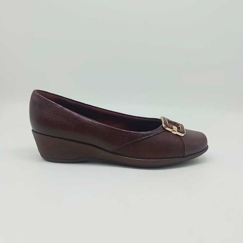 Sapato Feminino Piccadilly Anabela Fivela Confortável Dia a Dia 143248