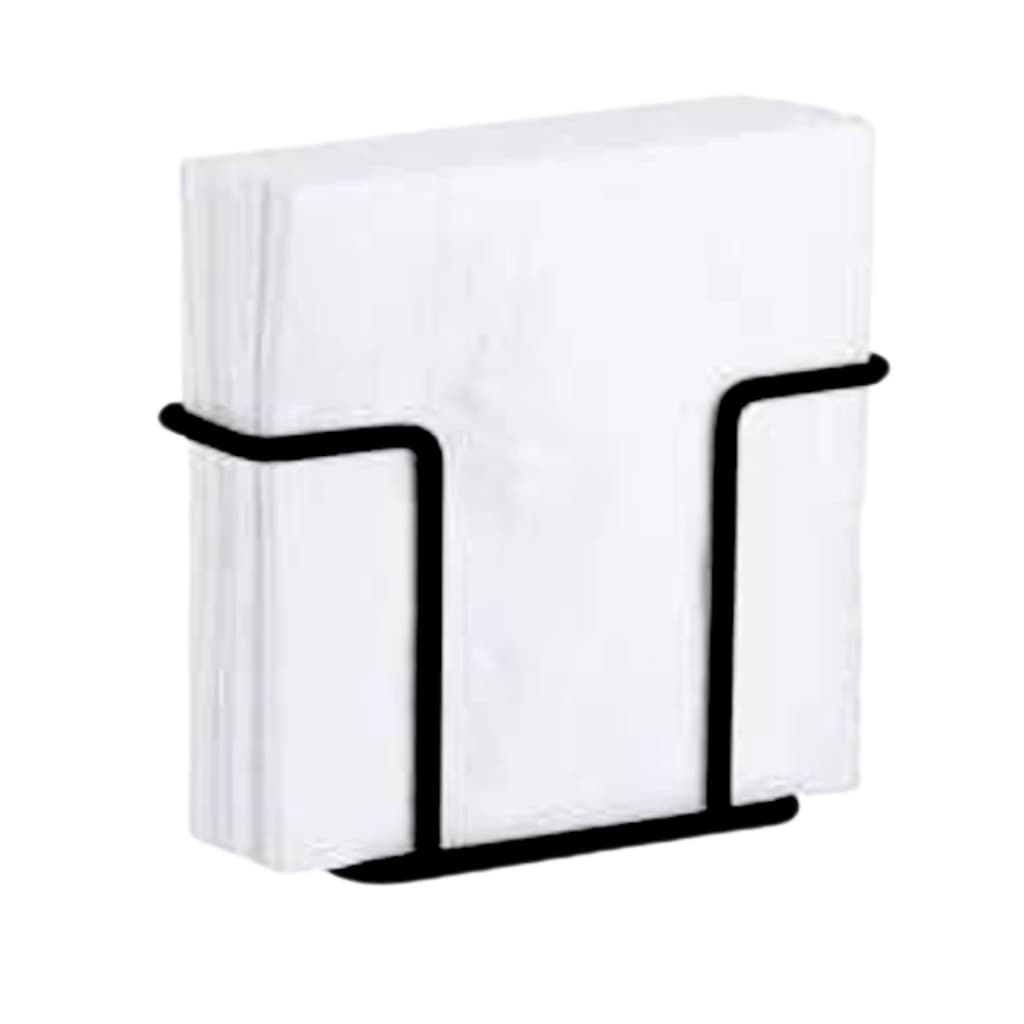 Porta Guardanapos de Aço Industrial Preto Alta Resistência Cozinha Bar