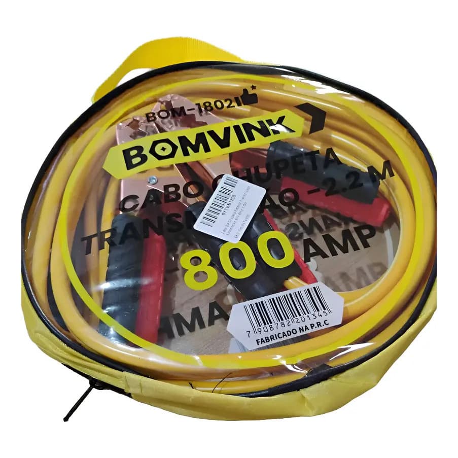 Cabo Carregador Bateria Chupeta Carro 800amp 2.2m Bom-1802