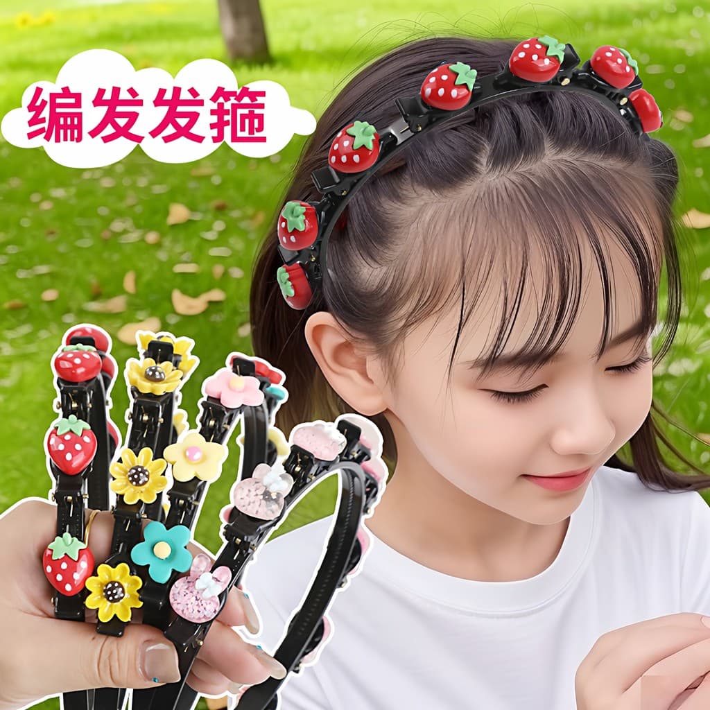 Crianças bandana trançado cabelo ferramenta útil bonito menina franja quebrado Hairpin bebê bandana não machuca o cabelo