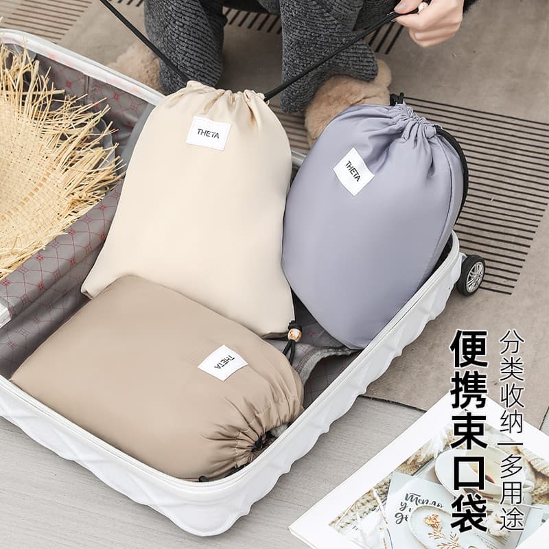 Saco de armazenamento de viagem cordão cordão cordão saco bagagem roupa interior roupas de grande capacidade