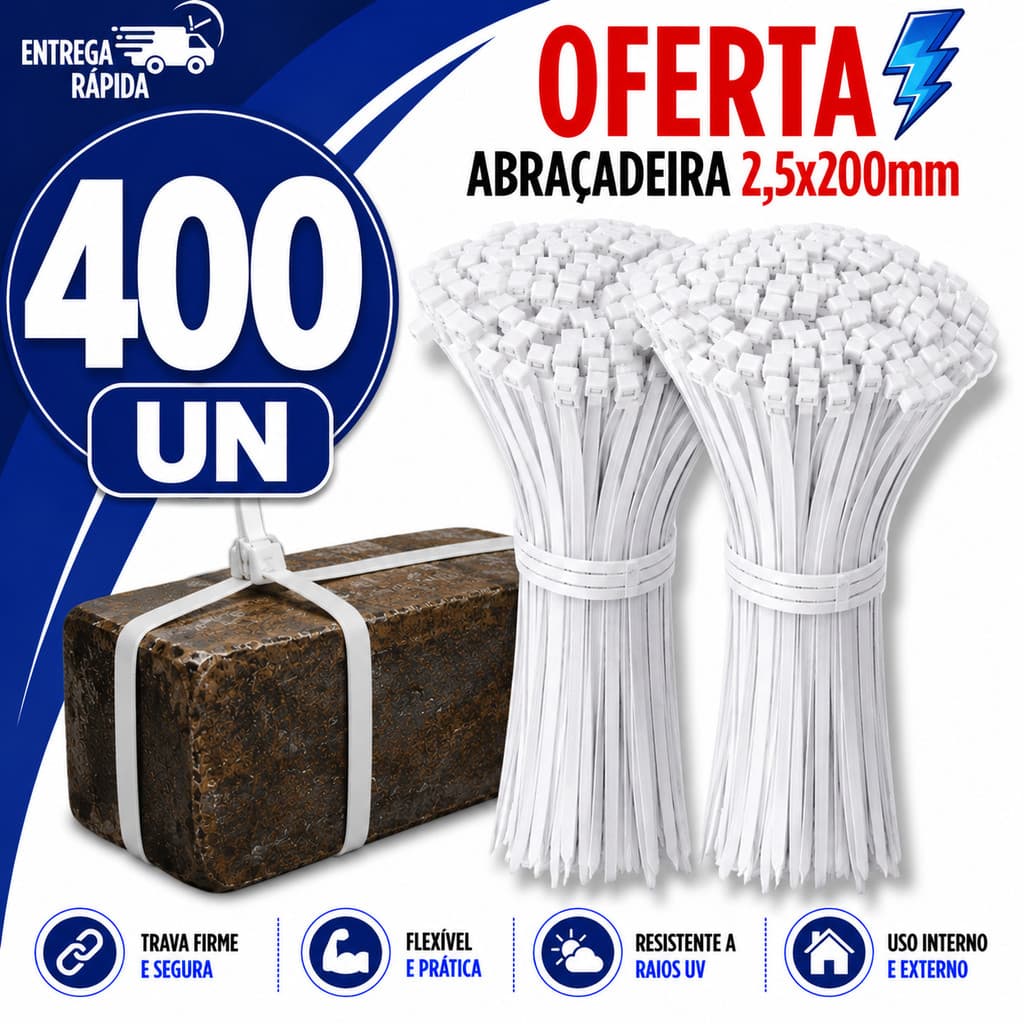CINTA DE NYLON ENFORCA GATO BRANCA 2,5X200MM