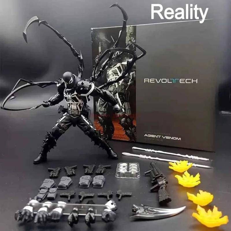 Novo Venom Revoltech Incrível Yamaguchi Figuras Agente Veneno Anime Figura Modelo Coleção Eugene Thompson Presente