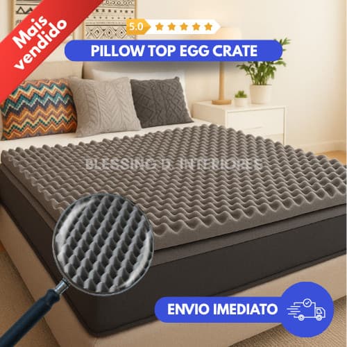 Pillow Top Massageador Colchonete Caixa De Ovo Casca Anti-escaras 6 cm