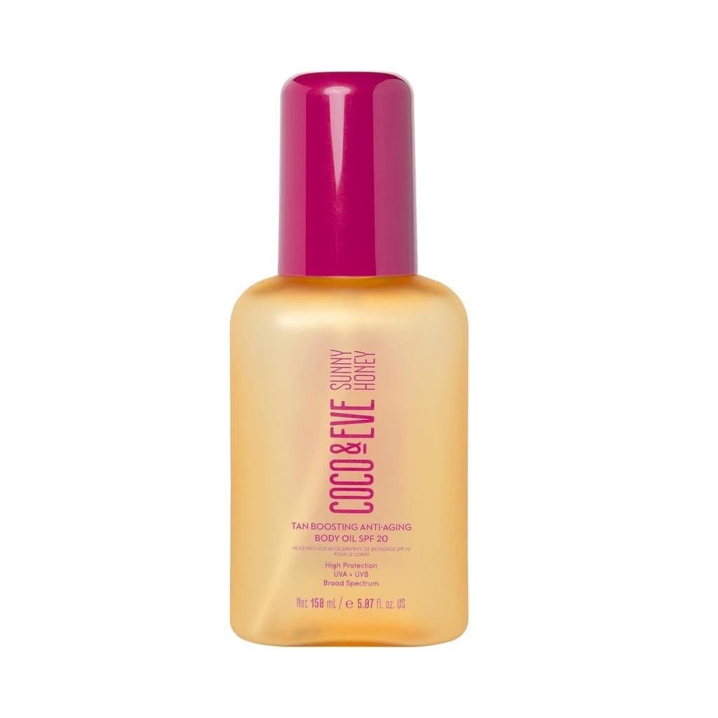 Coco & Eve Óleo Corporal Antienvelhecimento Intensificador de Bronzeado SPF20 - Spray Acelerador de Bronzeado, Proteção