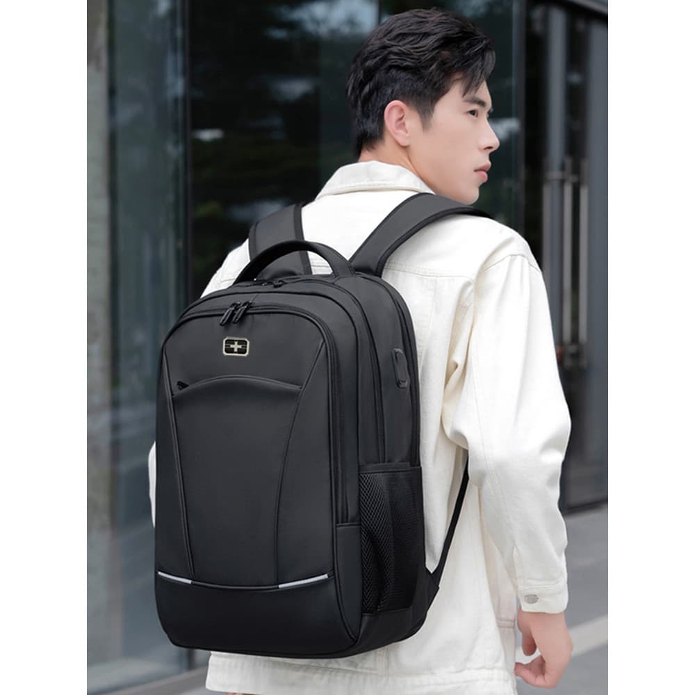 Mochila suíça masculina, grande capacidade, negócios, viagem ao ar livre, computador, estudantes do ensino médio, bolsa