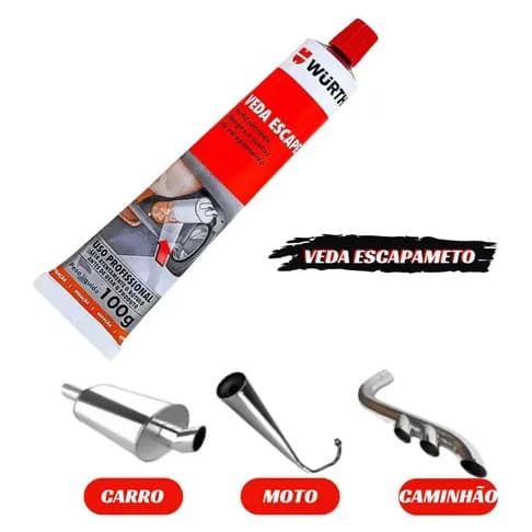 Veda Escapamento Reparador Vazamento Carro Moto Wurth Furo