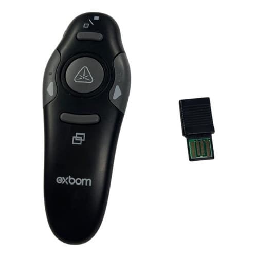 Apresentador Controle Multimídia de Apresentação de Slides Sem Fio Exbom – Laser Pointer